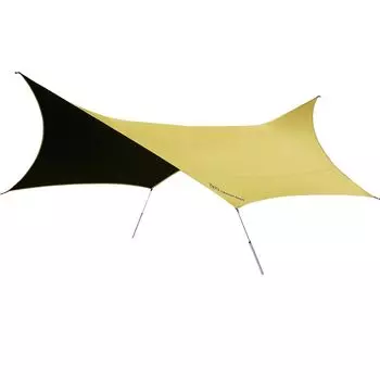 Deerest Hexa Tarp Solar Block Coating UV Cut Rate Sunshade Protection Регулируемый солнцезащитный козырек с высокой степенью открытости Ветрозащитный, непромокаемый, долговечный навес