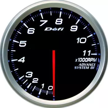 Defi DF11001 Advance BF Tachometer, 11000 RPM, White, 80mm
