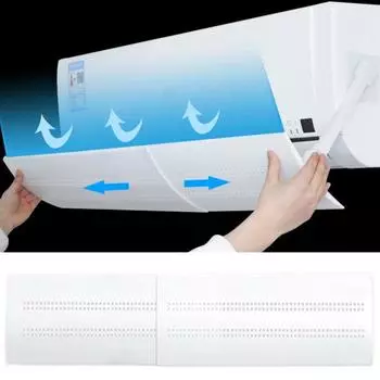 Дефлектор кондиционера. Универсальные выдвижные противоветрозащитные перегородки. Простая установка на стену. Регулируемый диапазон. Воздушный дефлектор 22–42 дюйма. белый