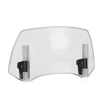 Дефлектор ветрового стекла мотоцикла, регулируемый, универсальный, с удлинителем, на клипсе серый