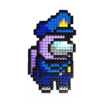 Deform Block Among Us Набор для крафта Brawl Stars Cookie Run Kingdom Super Mario Animal Crossing, 9–49 Police (фиолетовый), Корейские популярные игрушки
