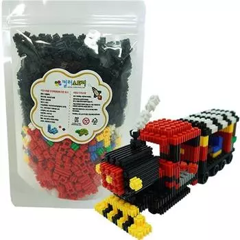 Deform block three-dimensional train 10mm G66, mixed colors, Korean popular toys