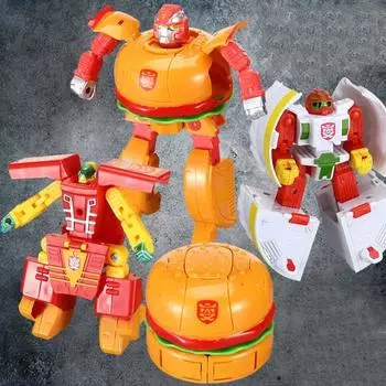 Деформация Гамбургер Трансформация Робот Игрушки Гамбургер Трансформация Детская Игрушка Мальчики Игрушки На День Рождения Style B
