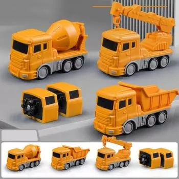 Деформация Магнитная Трансформация Инженерный Съемный Трансформирующийся Робот Игрушки Подарок для Мальчиков 8pcs opp bags