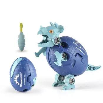 Деформация Разобранные яйца динозавров Интерактивная игрушка для родителей и детей Набор яиц динозавров Игрушка динозавров Собранная игрушка 12*6*5cm синий