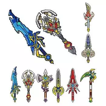 Деформирующий блок, большой меч 8 мм, новый дизайн, морской меч, меч солнца, большой меч тьмы, 10 мечей мужества, популярные корейские игрушки