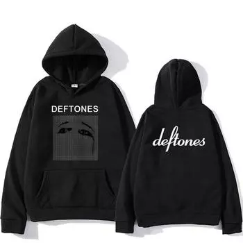 Deftones Череп Черный Толстовка Мужчины Женщины Винтаж XS чёрный