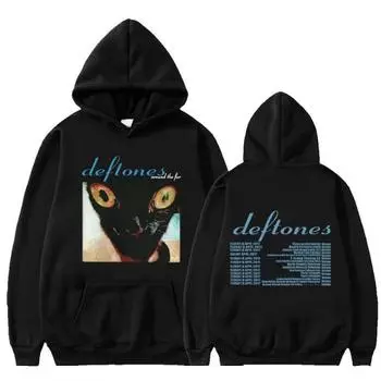 Deftones Hoodie Женская модная толстовка с капюшоном XS чёрный