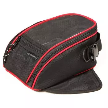 DEGNER Magnetic Tank Bag Piping BKRDP Black/Red NB-117MAG