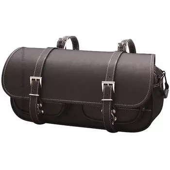 DEGNER Nylon Saddle Bag Muffler Side PVC 21x42x14cm Black (Synthetic Leather)/Nylon NB-44