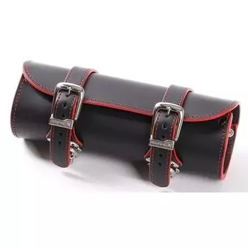 DEGNER Tool Bag Leather 4mm Thickness S Size Width 27 x Diameter 1L 9(cm) Black-Red TB-4G