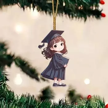 Degree girl акриловый плоский 2D автомобильный кулон зеркало заднего вида украшение студенческий рюкзак брелок мобильный телефон кулон 8*8*0.3cm