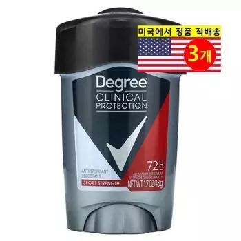 Degree мужской дезодорант-антиперспирант мягкий твердый спортивный, 3 шт.