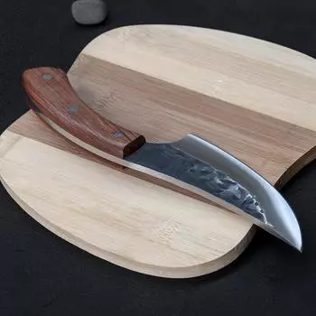 DEHONG Японский ковочный нож из высокоуглеродистой стали, изготовленный вручную шеф-поваром Таном, нарезанный кухонным ножом, ножом для мясника 24.5cm