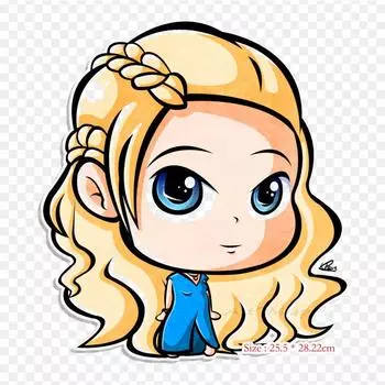 Дейенерис Таргариен в стиле чиби, термопереносная печать, виниловые нашивки, наклейки для одежды, аппликации «сделай сам», моющиеся нашивки