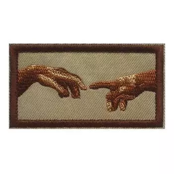 Декаль,нашивка,аппликация Сотворение Адама 85х50мм