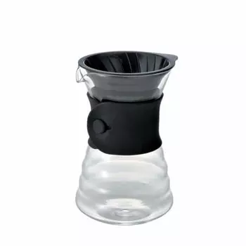 Декантер HARIO V60 объемом 700 мл, черный, на 1–4 чашки с ремешком VDD-02B