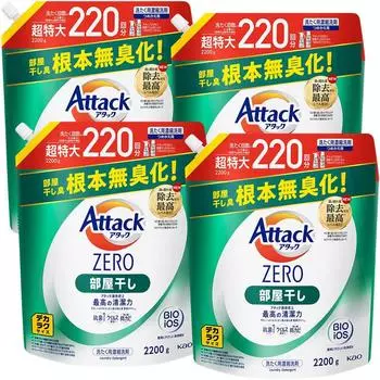Dekaraku Size Attack ZERO Room Dry Laundry Detergent Liquid Attack Liquid Лучшая очищающая способность в укрытии бактерий, накопление до нуля. Сменный блок