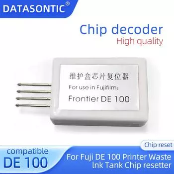 Декодер DE100 для Fuji DE100, декодер для чипа бака для обслуживания принтера Fuji DE 100, устройство для сброса чипа резервуара для отходов принтера