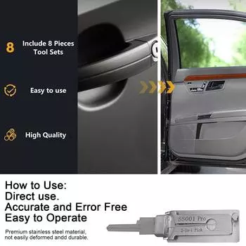 Декодер ключей из нержавеющей стали подходит для модели SS001 One Size