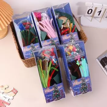 Декомпрессионная скручивающаяся палочка Diy Материал Упаковка Подарочная коробка Рождественская елка Сборка игрушки A