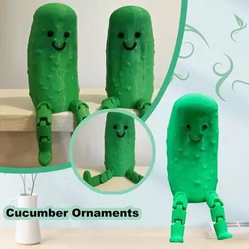 Декомпрессионные огуречные украшения, интересная декомпрессионная сидящая кукла-огурец One Size
