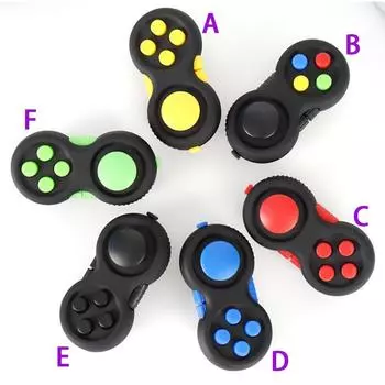 Декомпрессионный волшебный куб с ручкой, детский развивающий кубик для терапии тревоги, головоломка, креативные игрушки, забавная игрушка с ручкой разноцветный