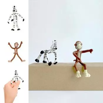 Декомпрессия. Гладкая популярная встроенная игрушка-животное «Зебра». черный белый