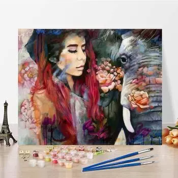 Декомпрессия Украшение дома DIY Цифровая картина маслом Картина по номерам Холст Картина Ручная роспись 40x50cm no frame