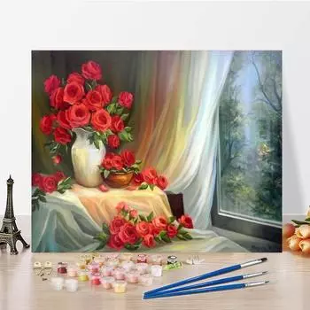 Декомпрессия Украшение дома DIY Цифровая картина маслом Картина на холсте Ручная роспись Картина по номерам 40x50cm no frame