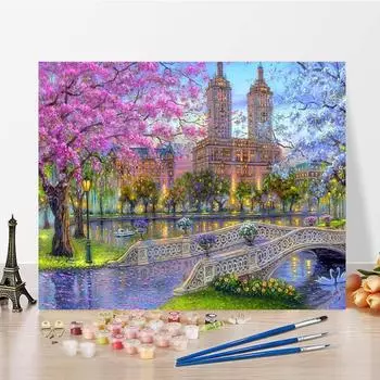 Декомпрессия, украшение дома, холст, картина, картина по номерам, сделай сам, цифровая картина маслом, ручная роспись 40x50cm no frame