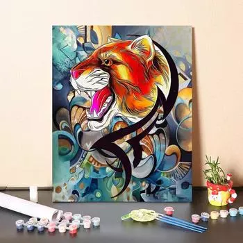 Декомпрессия Украшение дома Ручная роспись DIY Цифровая картина маслом Картина на холсте Картина по номерам 40x50cm no frame