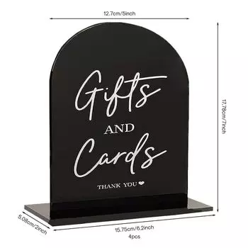 Декор акриловые свадебные таблички 7 дюймов черные открытки для приема женщин