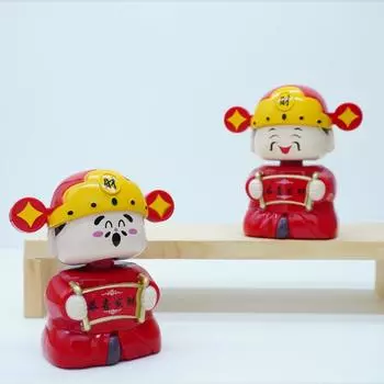 Декор бога богатства Кивающий Бог Богатства Приборная панель Кивающий Солнечная Статуя Радость от Дорожного Путешествия Автомобильная Отделка Для Длительной Поездки Или Повседневной