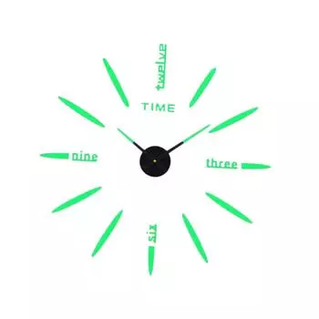 Декор Часы Офис Не Часы Кварцевые DIY Наклейки На Стены Дома Светящиеся Тикающие