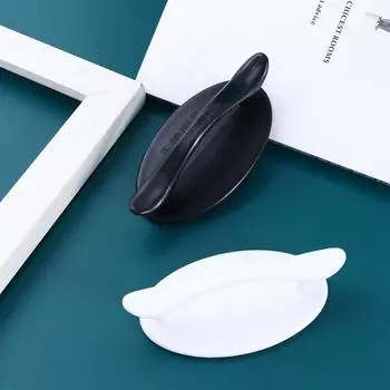 Декор для гардероба с клеем на задней стороне Гладкие ручки для ящиков Ручки для комода Дверные ручки Мебельная фурнитура white-1pcs