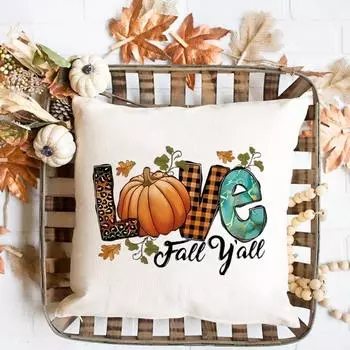 Декор для гостиной на День благодарения, узор для подушки для мальчиков и девочек, осенние подарки для подушки для семьи и детей M