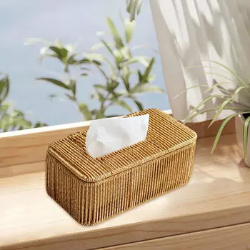 Декор для коробки с салфетками Креативный Универсальный Подарок Плетеный Держатель для Салфеток Чехол Имитация Ротанга для 25cmx12.5cmx10cm