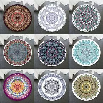 Декор гостиной Мандала узор круглый ковер противоскользящий коврик для ванной коврик 40