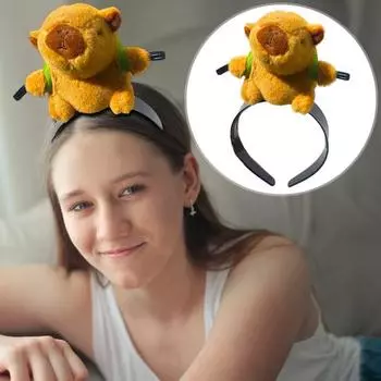 Декор капибары, повязка на голову, забавный декор в виде животных, эластичный обруч для волос, вечерние головные уборы для косплея, аксессуары для волос A