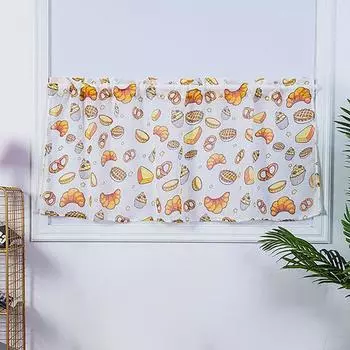 Декор, маленькая занавеска с мультяшным дизайном, легкий уход, легкая модная короткая занавеска для кухонного окна для ресторана C