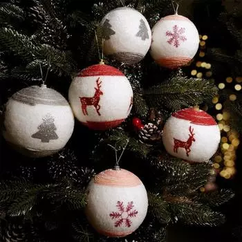 Декор Рождественской Елки Подвесные Шары Новогодняя Вечеринка Праздничное Украшение Рождественская Елка Подвеска Шары Украшение Домашнего Вечеринки Орнамент 10cm
