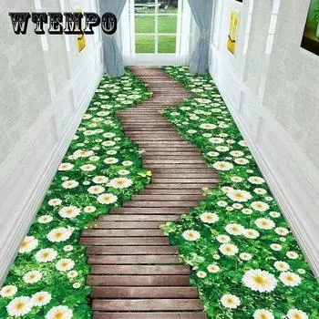 Декор спальни 3D ковер Гостиная Дельфин Русалка Длинный коврик для коридора Ковры Спальня Кухонные коврики Дети играют на полу Коврик W60*H100CM