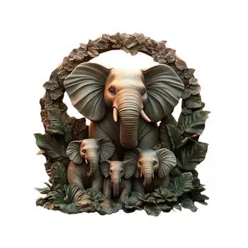 Декор стола в стиле бохо-стиля «Слон», 2D-украшения из плоского акрила, настольные украшения для домашнего офиса, гостиной One Size чёрный