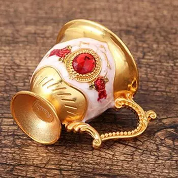 Декоративная чашка для чая в европейском стиле, кружка для кофе, металлические чашки для вина, бар, вечеринка, кухня, обеденный стол, столовая посуда, декор