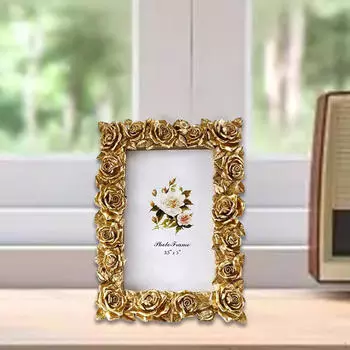 Декоративная цветочная фоторамка ручной работы, легкое старомодное украшение для дома, настенное 5inch