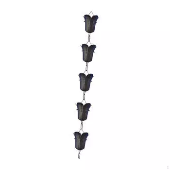 Декоративная дождевая цепь для сбора воды на открытом воздухе Flower Shaped
