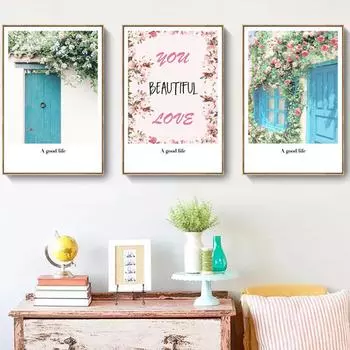 Декоративная картина на холсте для гостиной, красивая картина на диване «Хорошая жизнь», скандинавские подвесные настенные картины для гостиной, искусство 21*30cm
