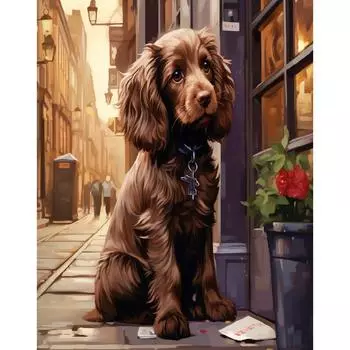 Декоративная краска Ruopoty по номерам, картина «сделай сам», рисунок по номерам собак, персонализированная подарочная раскраска по номерам, 40x50 см/16x20 дюймов без рамки 40x50cm NO Frame