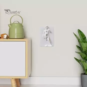 Декоративная крышка выключателя света, универсальная, простая установка, забавная 3D скульптурная настенная крышка выключателя, орнамент белый